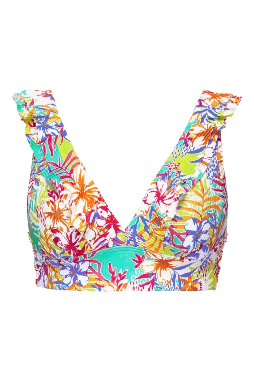 Sunsets Botanical Bliss Sandbar Rib Willa Wireless Top< Plus Size | Wire-Free