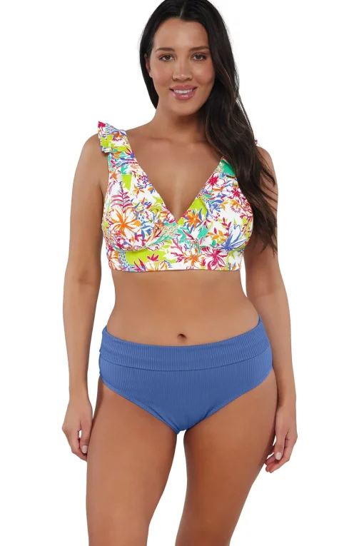Sunsets Botanical Bliss Sandbar Rib Willa Wireless Top< Plus Size | Wire-Free
