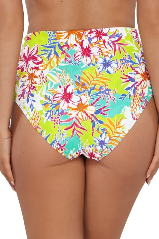 Sunsets Botanical Bliss Sandbar Rib Capri High Waist Bottom< Plus Size | High-Waist