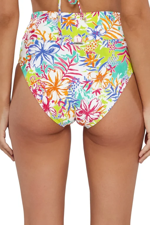 Sunsets Botanical Bliss Sandbar Rib Hannah High Waist Bottom< Plus Size | High-Waist