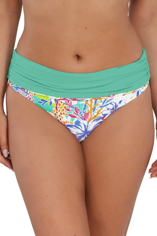 Sunsets Botanical Bliss Sandbar Rib Capri High Waist Bottom< Plus Size | High-Waist