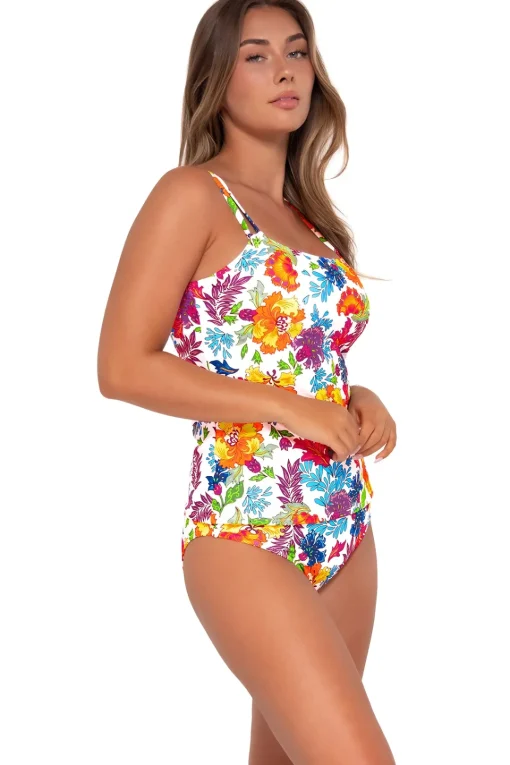 Sunsets Camilla Flora Taylor Tankini Top< Plus Size | Underwire