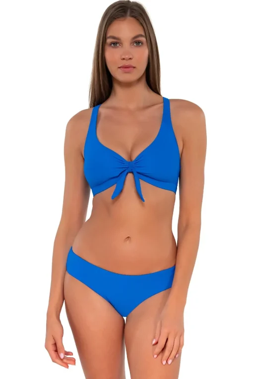 Sunsets Electric Blue Brandi Bralette Top< Bikini Tops