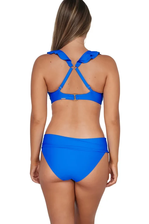 Sunsets Electric Blue Capri High Waist Bottom< Plus Size | High-Waist
