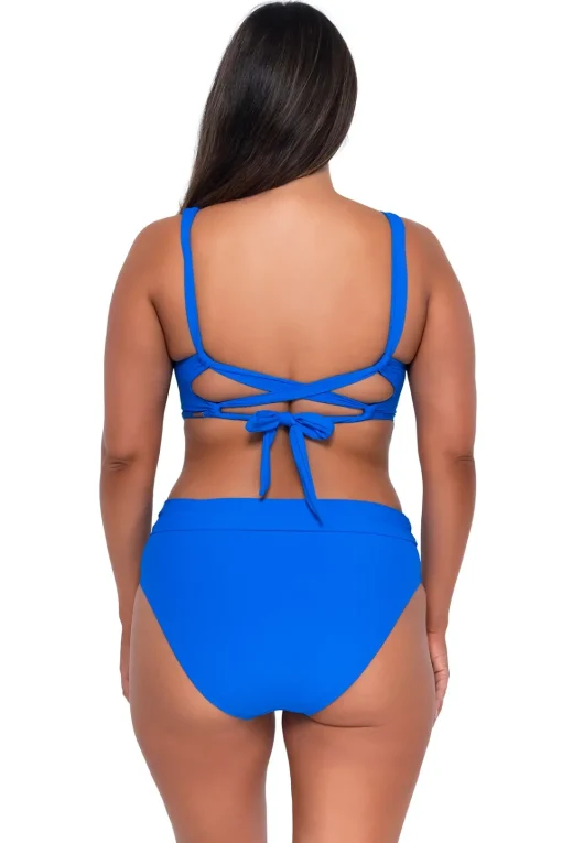 Sunsets Electric Blue Hannah High Waist Bottom< High-Waist