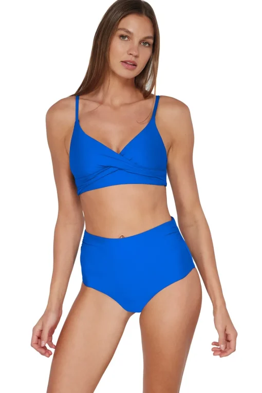 Sunsets Electric Blue Lyla Bralette Top< Wire-Free