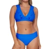 Sunsets Electric Blue Willa Wireless Top< Plus Size | Wire-Free