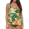 Sunsets Escape Amber Oasis Sadie Tankini Top< Plus Size | Wire-Free