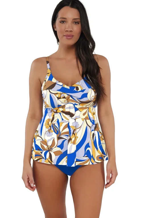 Sunsets Escape Bali Bungalow Tori Tankini Top< Plus Size | Wire-Free