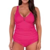 Sunsets Escape Begonia Sandbar Rib Emerson Tankini Top< Plus Size | Underwire