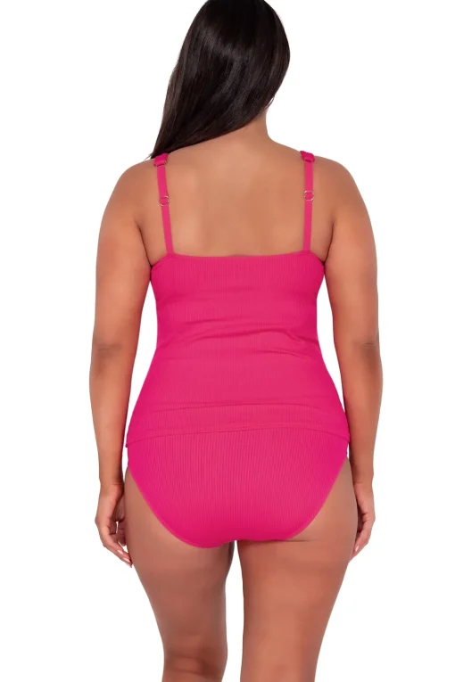 Sunsets Escape Begonia Sandbar Rib Emerson Tankini Top< Plus Size | Underwire