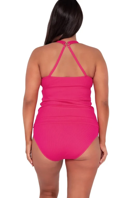 Sunsets Escape Begonia Sandbar Rib Emerson Tankini Top< Plus Size | Underwire