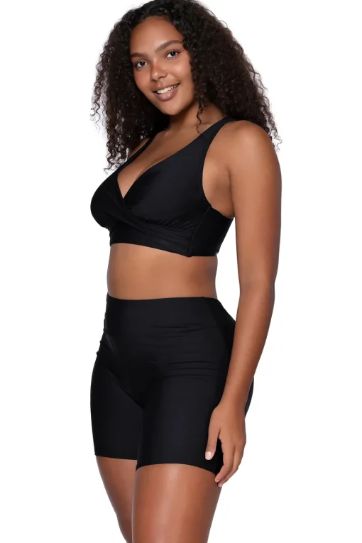 Sunsets Escape Black Bayside Bike Short< Swim Shorts