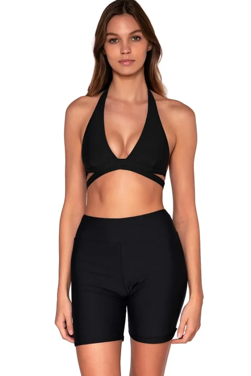 Sunsets Escape Black Bayside Bike Short< Swim Shorts