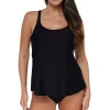 Sunsets Escape Black Jenna Tankini Top< Tankinis