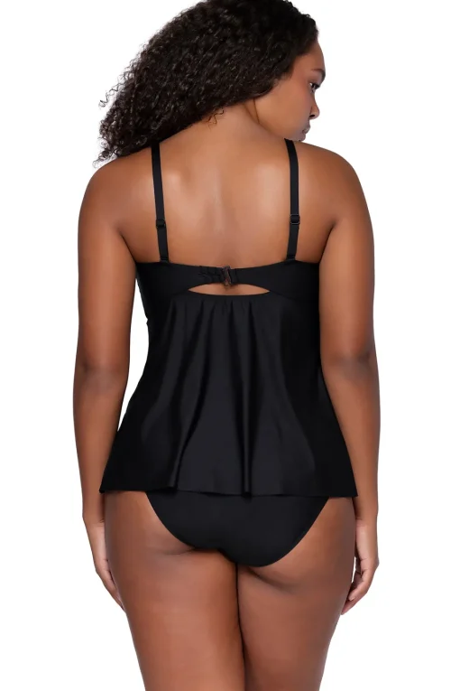 Sunsets Escape Black Tori Tankini< Plus Size | Tankinis