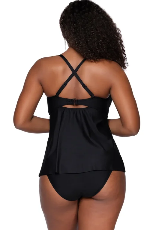 Sunsets Escape Black Tori Tankini< Plus Size | Tankinis
