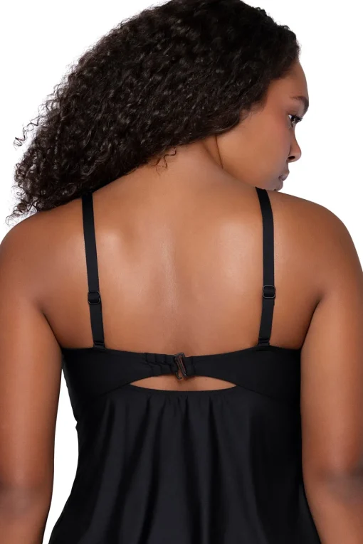 Sunsets Escape Black Tori Tankini< Plus Size | Tankinis