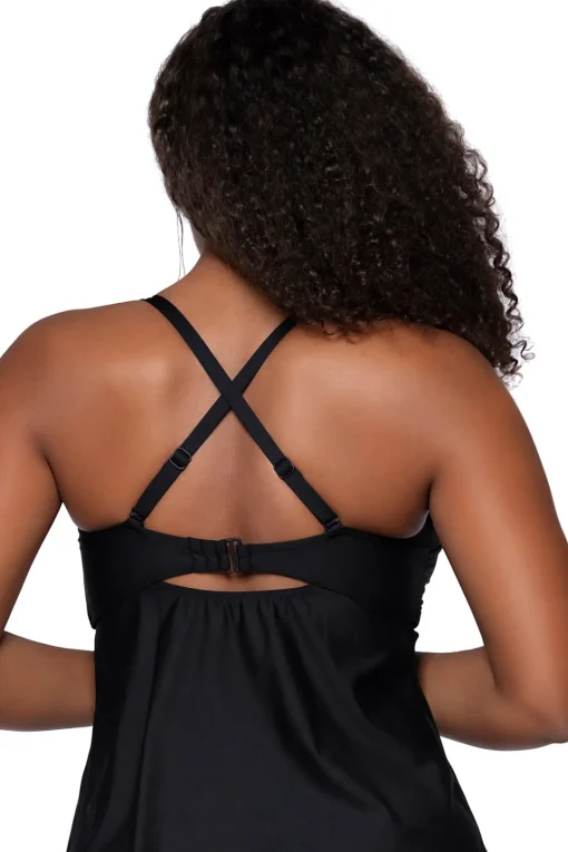Sunsets Escape Black Tori Tankini< Plus Size | Tankinis