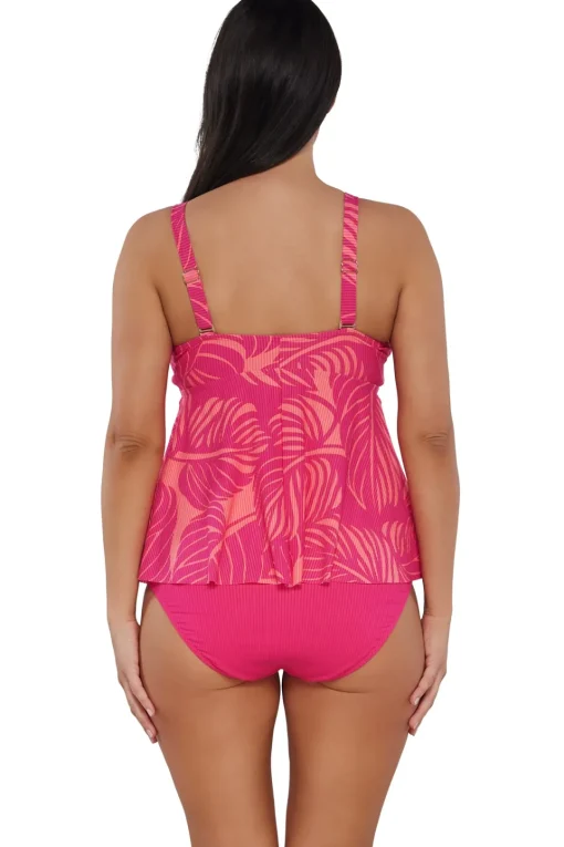Sunsets Escape Blushing Palms Sandbar Rib Marin Tankini Top< Plus Size | Underwire