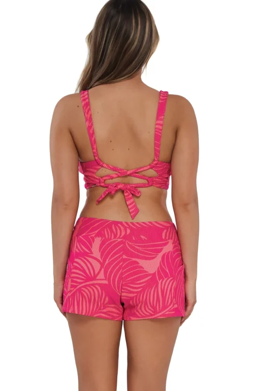 Sunsets Escape Blushing Palms Sandbar Rib Laguna Swim Short< Plus Size