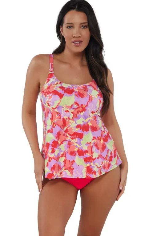 Sunsets Escape Butterfly Beach Jenna Tankini Top< Tankinis