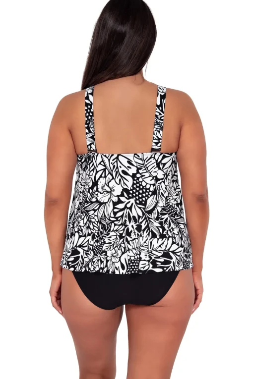 Sunsets Escape Caribbean Seagrass Texture Sadie Tankini Top< Plus Size | Wire-Free