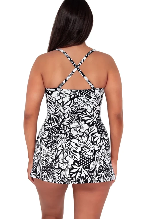 Sunsets Escape Caribbean Seagrass Texture Sienna Swim Dress< Swim Dress