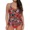 Sunsets Escape Hummingbird Cove Tori Tankini Top< Plus Size | Wire-Free