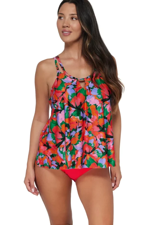 Sunsets Escape Hummingbird Cove Sadie Tankini Top< Plus Size | Wire-Free