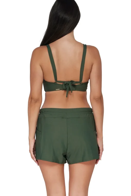 Sunsets Escape Island Green Laguna Swim Short Bottom< Plus Size