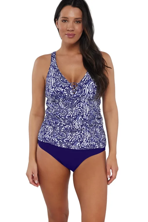 Sunsets Escape Marina Emerson Tankini Top< Plus Size | Underwire
