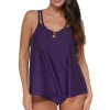Sunsets Escape Paradise Plum Sadie Tankini Top< Plus Size | Wire-Free