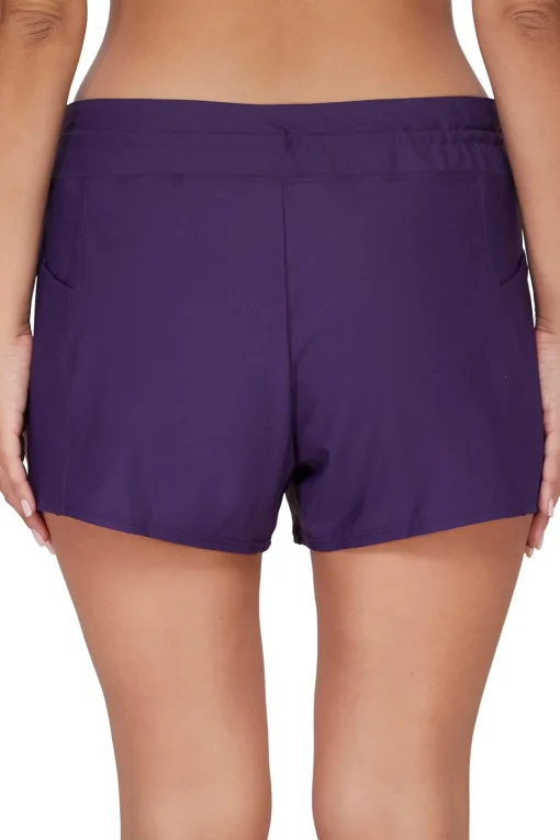 Sunsets Escape Paradise Plum Laguna Swim Short Bottom< Plus Size