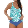 Sunsets Escape Sea Breeze Sandbar Rib Marin Tankini Top< Plus Size | Underwire