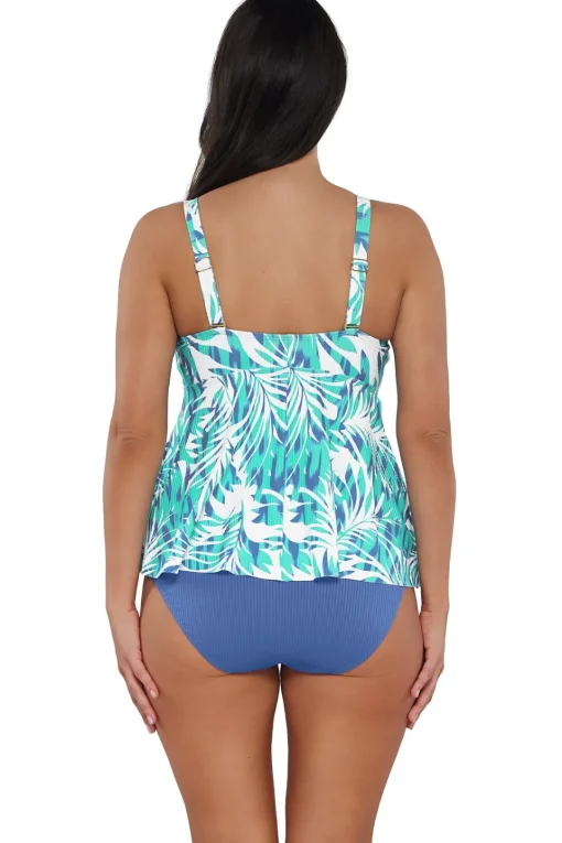 Sunsets Escape Sea Breeze Sandbar Rib Marin Tankini Top< Plus Size | Underwire