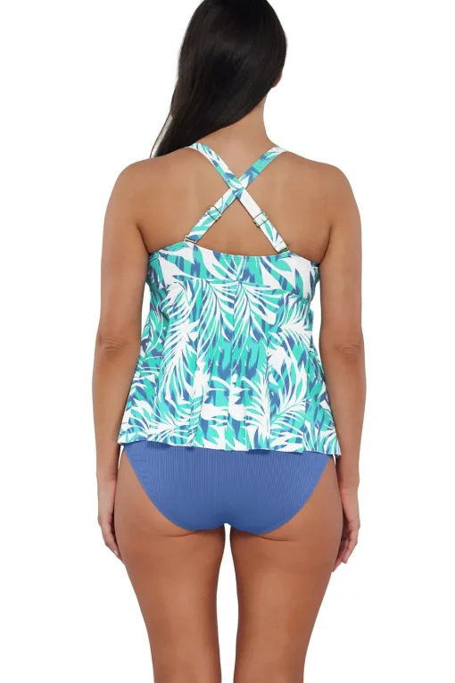 Sunsets Escape Sea Breeze Sandbar Rib Marin Tankini Top< Plus Size | Underwire