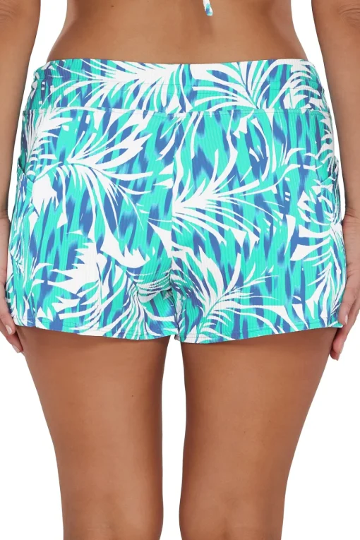 Sunsets Escape Sea Breeze Sandbar Rib Laguna Swim Short< Plus Size