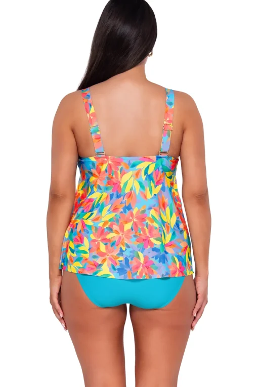Sunsets Escape Shoreline Petals Sadie Tankini Top< Plus Size | Wire-Free