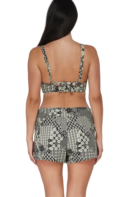 Sunsets Escape Venice Seagrass Texture Laguna Swim Short Bottom< Plus Size