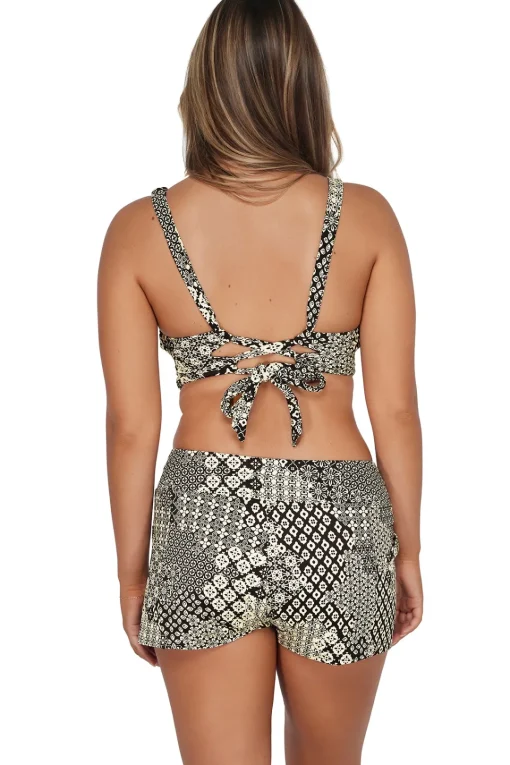 Sunsets Escape Venice Seagrass Texture Laguna Swim Short Bottom< Plus Size
