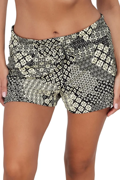 Sunsets Escape Venice Seagrass Texture Laguna Swim Short Bottom< Plus Size