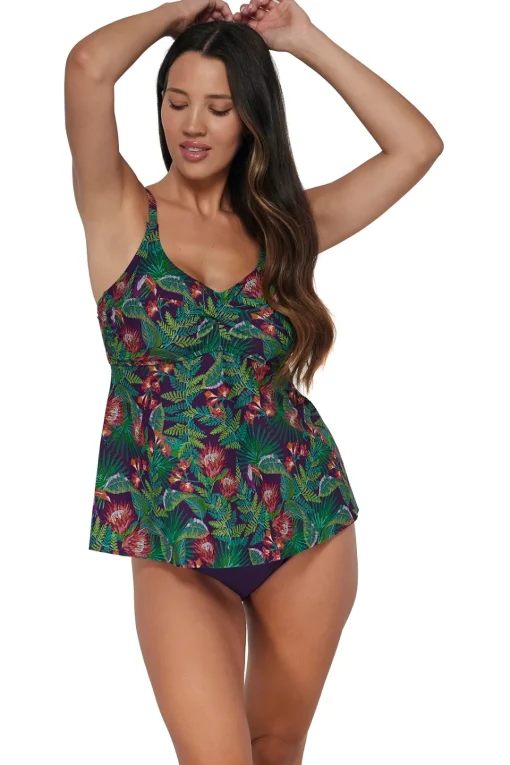 Sunsets Escape Welcome To Rio Tori Tankini Top< Plus Size | Wire-Free