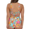 Sunsets Festive Floral Sandbar Rib Hannah High Waist Bottom< Plus Size | High-Waist