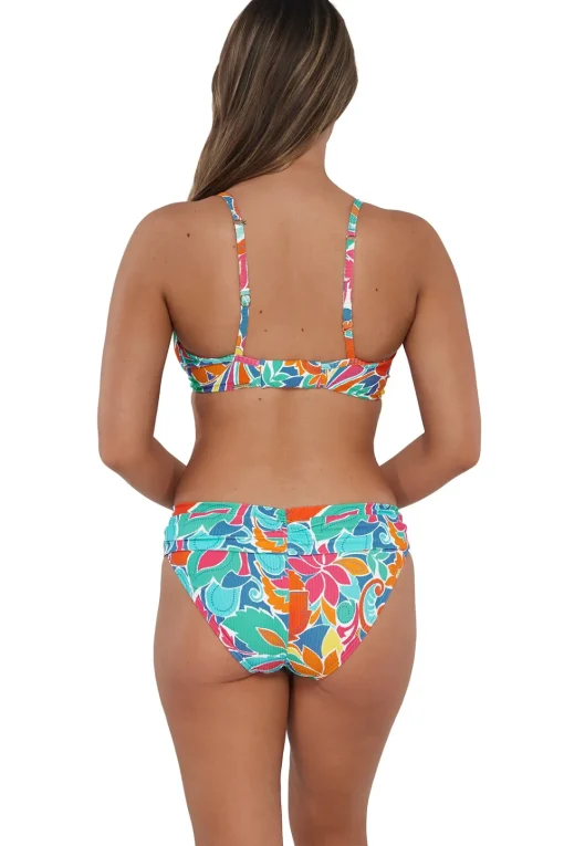 Sunsets Festive Floral Sandbar Rib Crossroads Underwire Top< Plus Size | Underwire