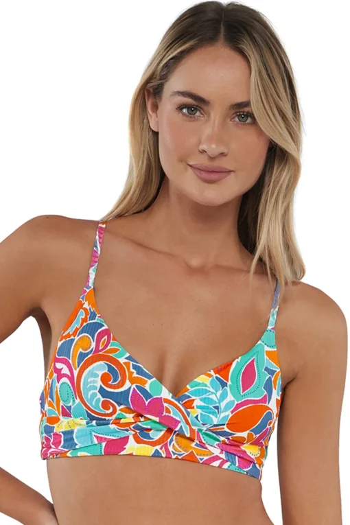 Sunsets Festive Floral Sandbar Rib Lyla Bralette Top< Wire-Free