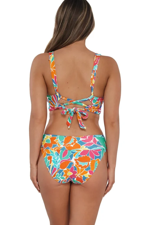 Sunsets Festive Floral Sandbar Rib Hannah High Waist Bottom< Plus Size | High-Waist