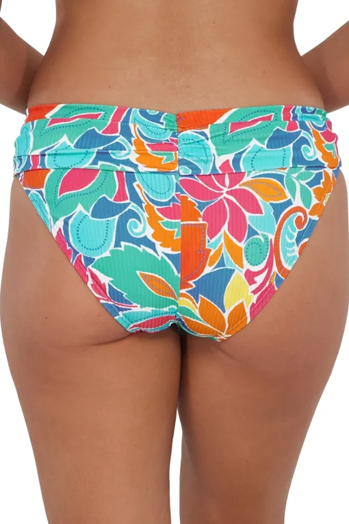 Sunsets Festive Floral Sandbar Rib Unforgettable Bottom< Plus Size | Bikini Bottoms