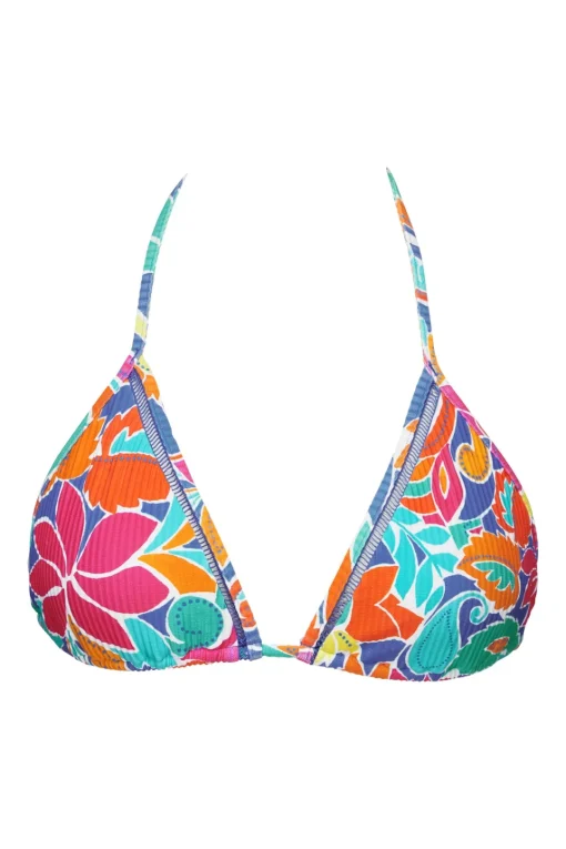 Sunsets Festive Floral Sandbar Rib Laney Triangle Top< Bikini Tops | Wire-Free