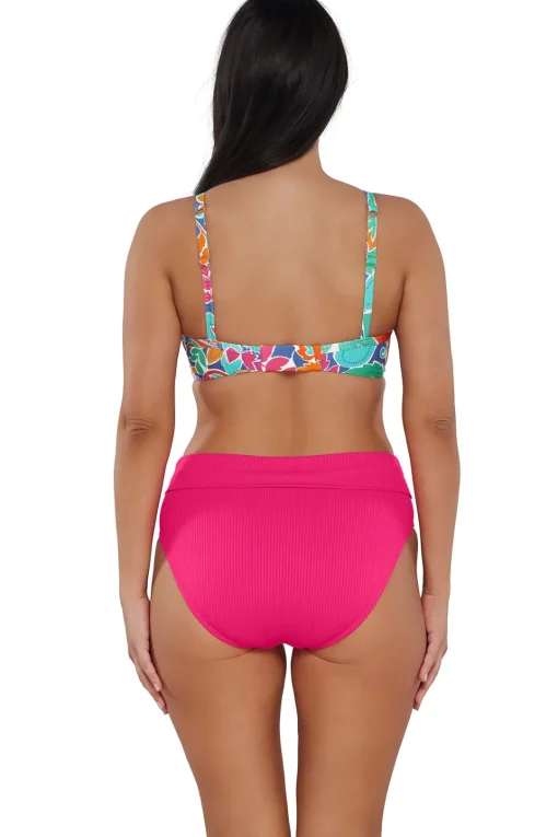 Sunsets Festive Floral Sandbar Rib Crossroads Underwire Top< Plus Size | Underwire